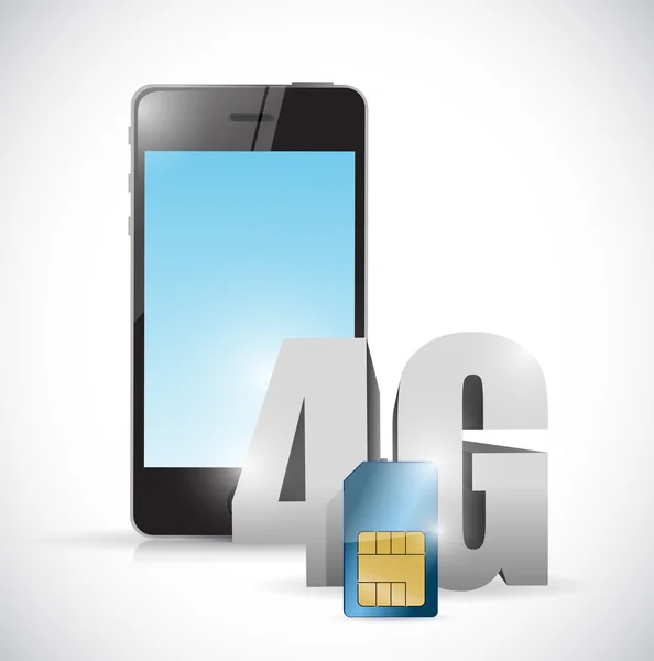 4g sim and phone connection concept — Stock Photo, Image