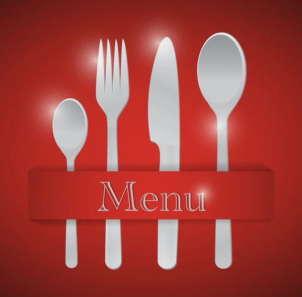 Essen Utensilien Menü Illustration Design — Stockfoto