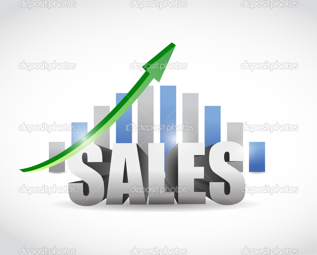 sales up sign graph illustration design