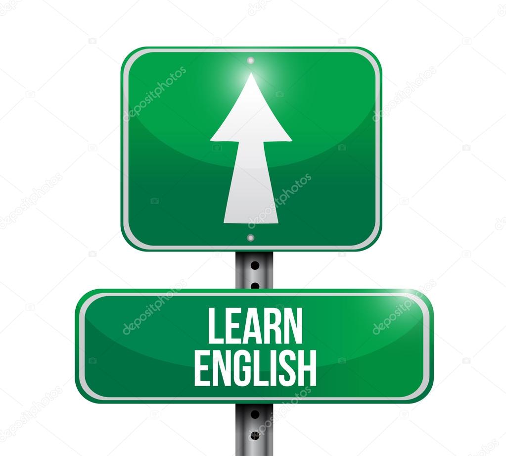 learn english road sign illustration design