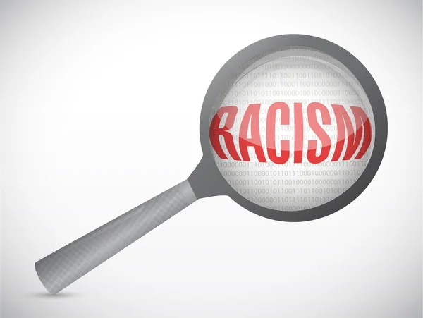 Rasism under utredning. begreppet illustration — Stockfoto