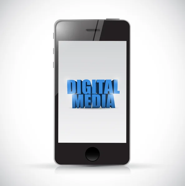 Phone digital media sign illustration design — Stock Photo, Image