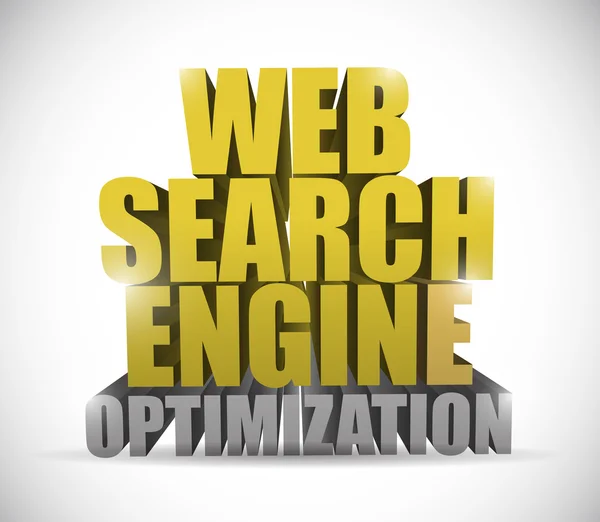 Optimización del motor de búsqueda web signo ilustración — Foto de Stock
