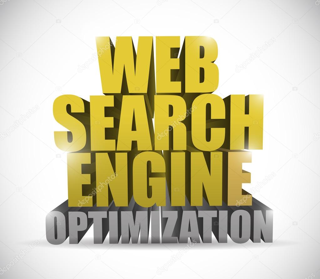web search engine optimization sign illustration