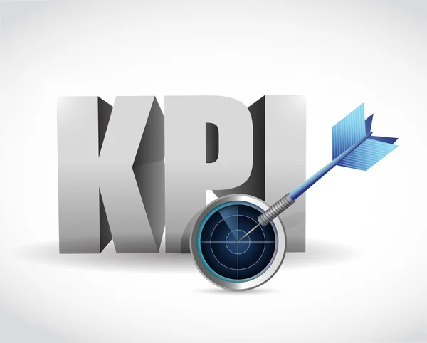 Kpi radar sign illustration design — Stock Photo, Image