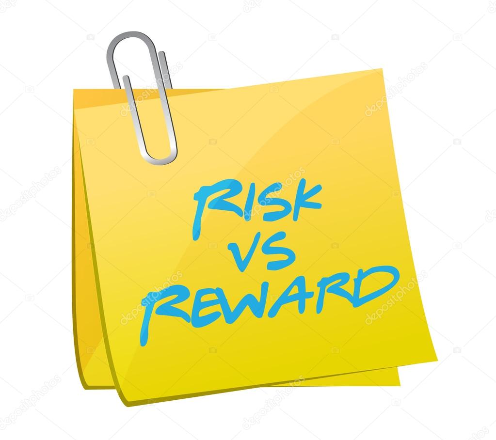risk vs reward post illustration design