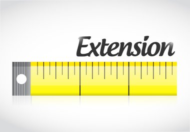 extension measure tape illustration design clipart