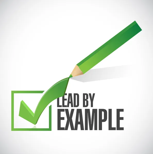 Lead by example check mark illustration design — Stock Photo, Image