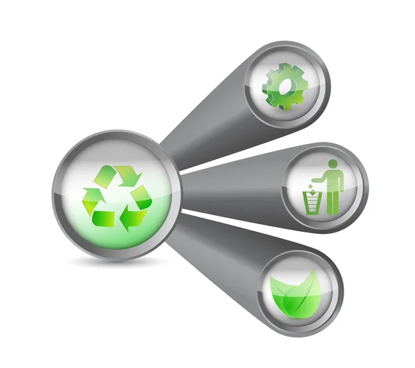 Recycling Hilfe Konzept Illustration Design — Stockfoto