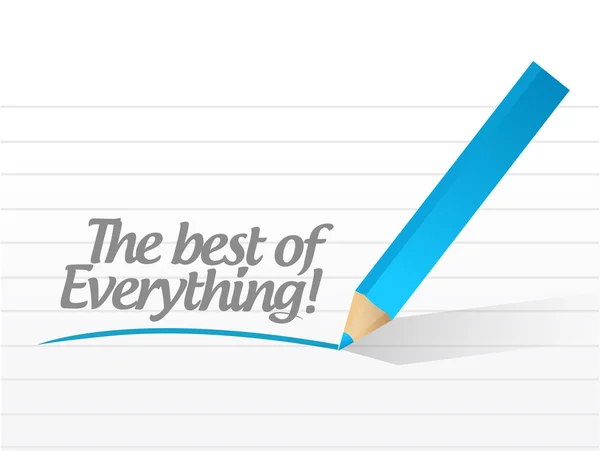 The best of everything message illustration design — Stock Photo, Image