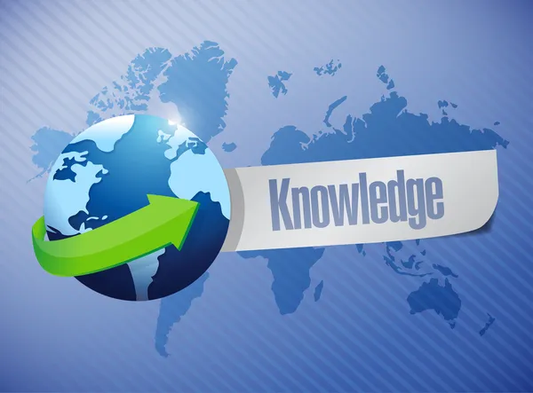 Globe knowledge sign illustration design — Stock Photo, Image