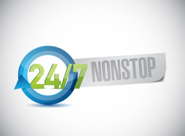24 7 kesintisiz kayıt illüstrasyon tasarımı