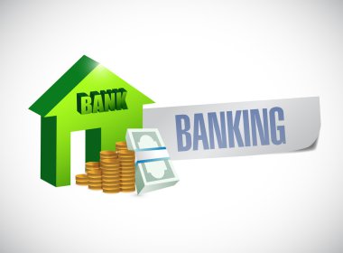 banking sign illustration design clipart