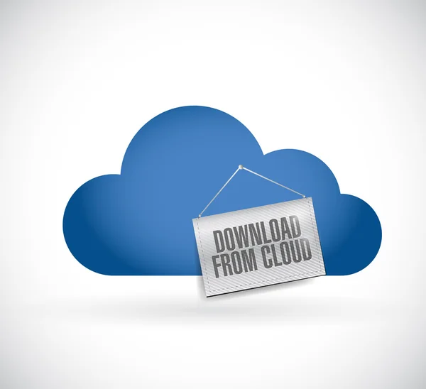 Download from cloud sign illustration design — Stock Photo, Image