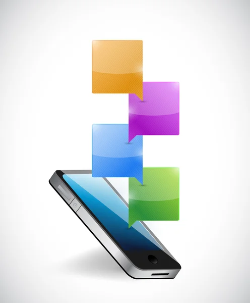 Phone chat communication concept illustration — Stock Photo, Image