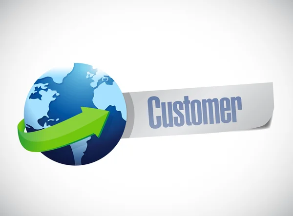 Global customers sign illustration design — Stock Photo, Image