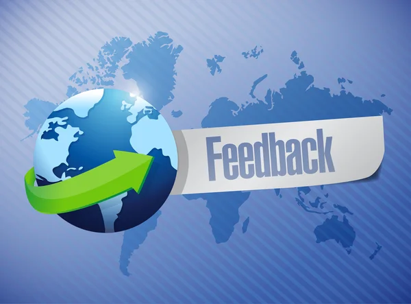 Globala feedback tecken illustration design — Stockfoto