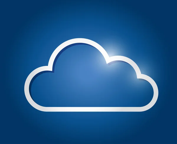 White border cloud illustration design — Stockfoto