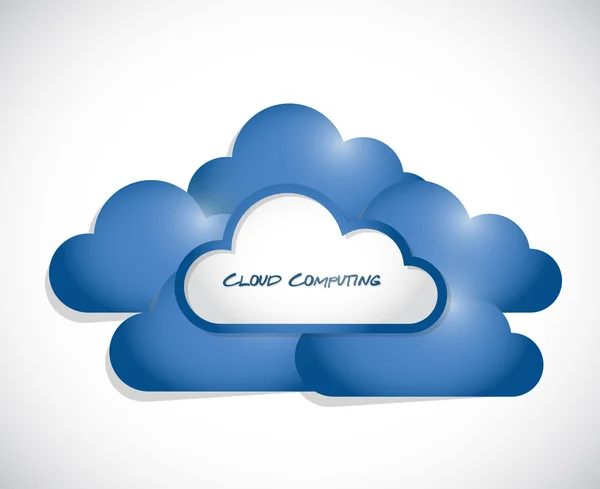 Cloud computing diseño de ilustración — Foto de Stock