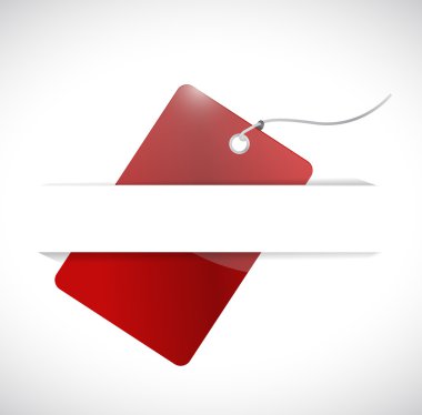 Kırmızı etiketi ve pocket illüstrasyon tasarımı