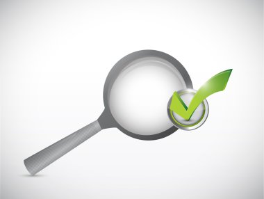 cam ve onay işareti onay büyüt