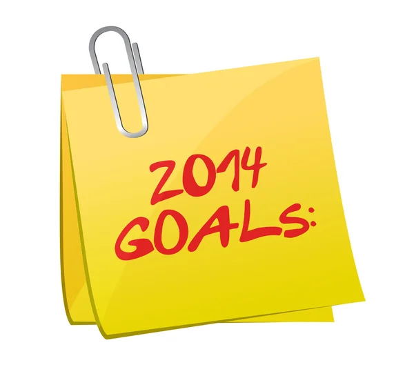 2014 goals post illustration design — Stock Photo, Image