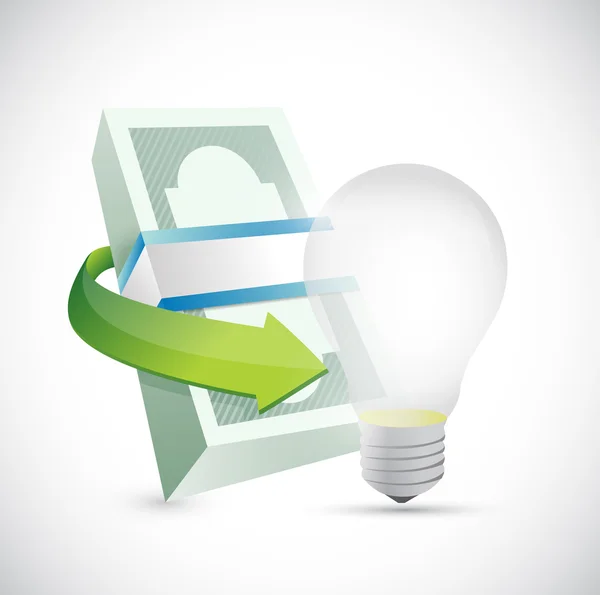 Energi pengar konceptdesign illustration — Stockfoto