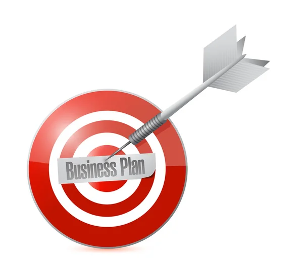 Business plan target illustration design — Stock Photo, Image