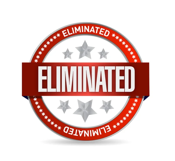 Eliminated seal illustration design — Stock Photo, Image