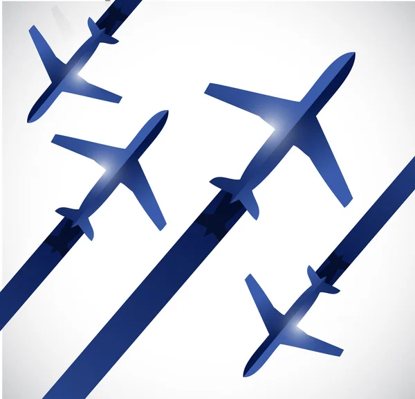 Airplanes traveling illustration design — Stock Photo, Image