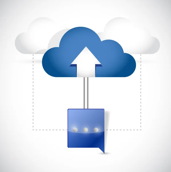 Cloud-Kommunikationsblase — Stockfoto