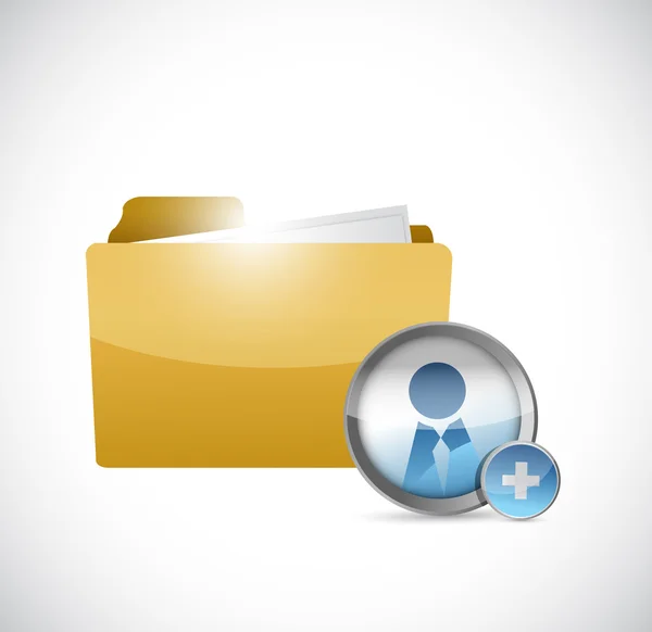 Folder and avatar illustration design — Stock Photo, Image