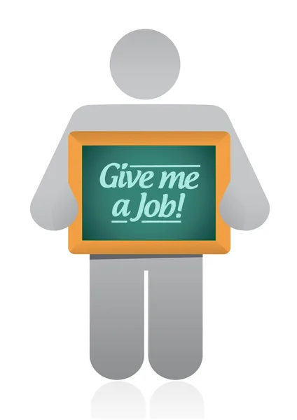 Give me a job message illustration design — Stock Photo, Image