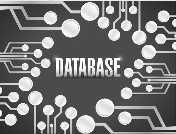 Database circuit bord illustratie — Stockfoto