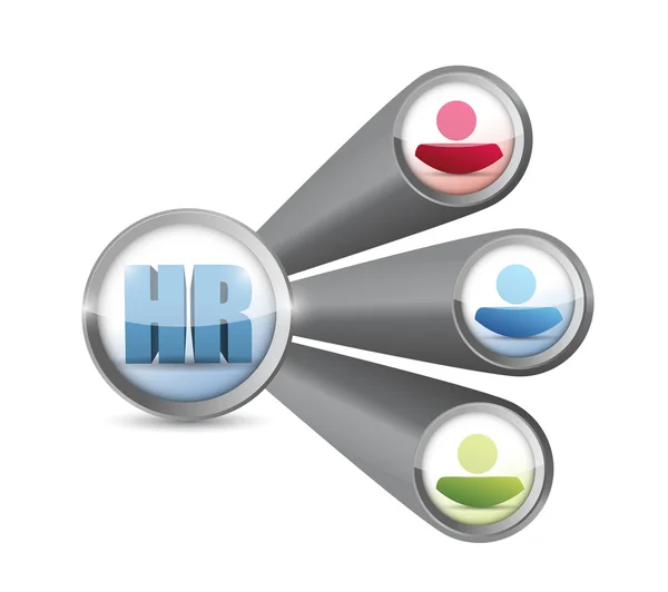 Human resources employee link diagram — Stock Photo, Image