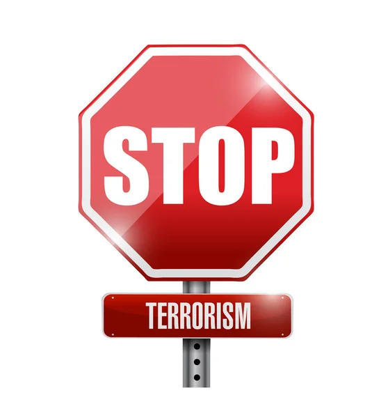 Terörizme işaret illüstrasyon tasarımı durdur — Stok fotoğraf