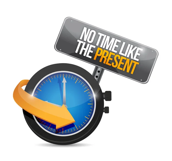 No time like the present. illustration design — Stock Photo, Image