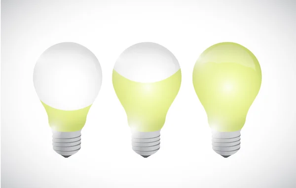 Ideia de cor lâmpada ilustração design — Fotografia de Stock