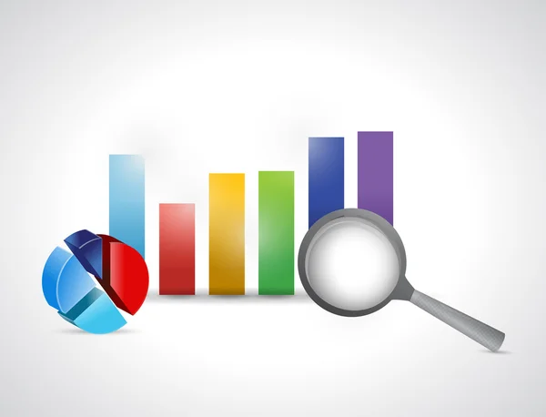 Informe de negocio gráfico de negocios — Foto de Stock