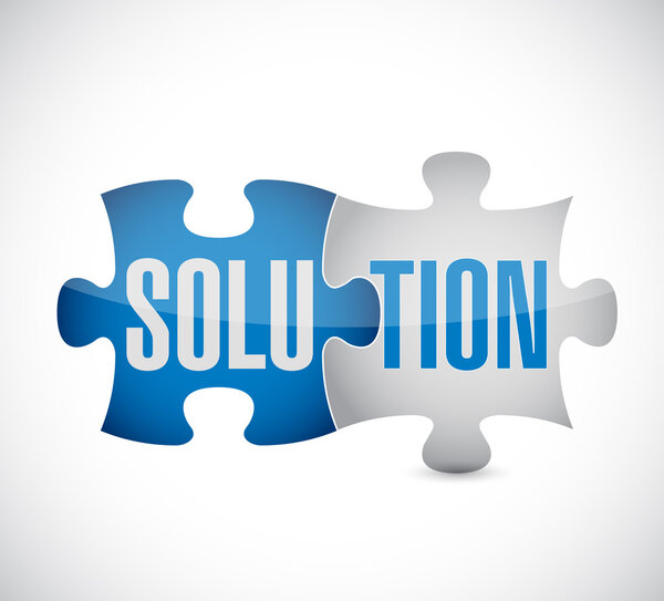 solution puzzle illustration design