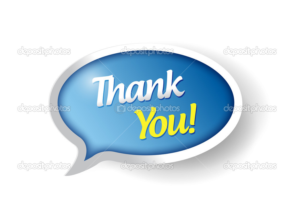 Thank you message bubble illustration design — Stock Photo © alexmillos