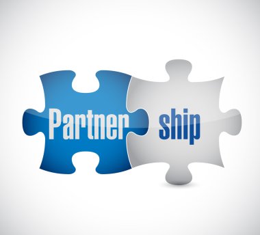 partnership puzzle pieces concept illustration clipart