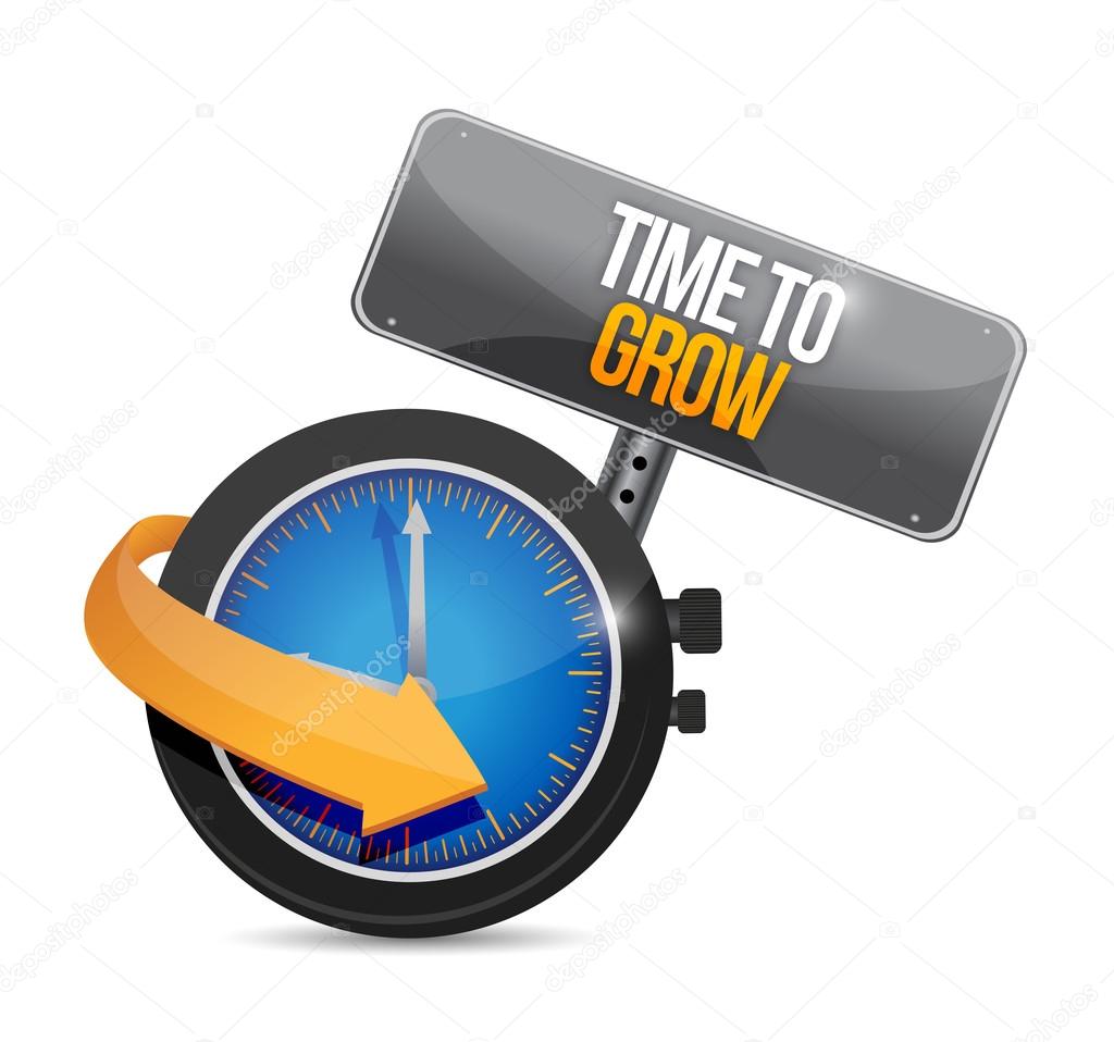 time to grow watch illustration design