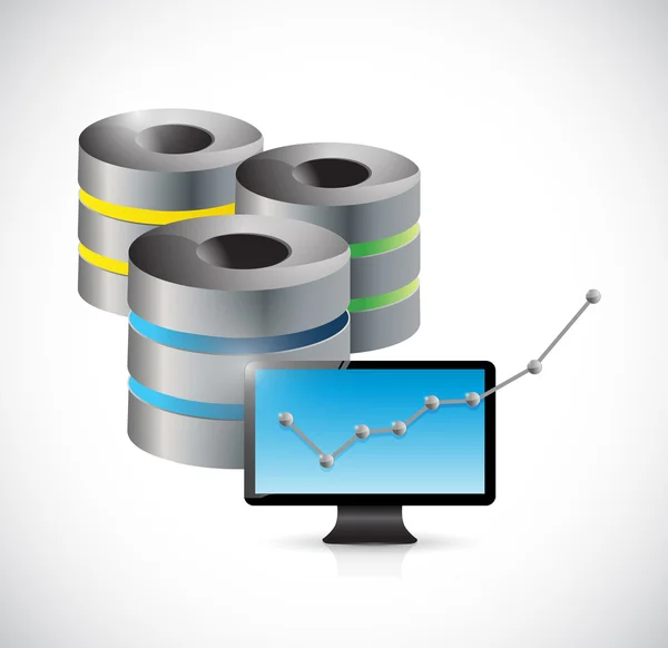 Server und Computer Business Graph — Stockfoto