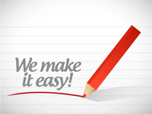 We make it easy illustration — Stock Photo, Image