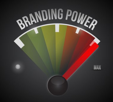 branding power speedometer illustration