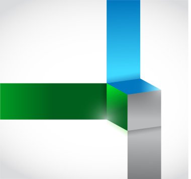 renkli küpler illüstrasyon tasarımı