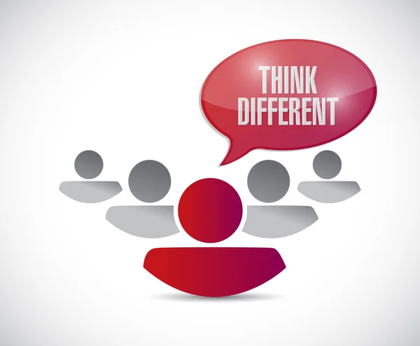 Team work with think different message. — Stock Photo, Image