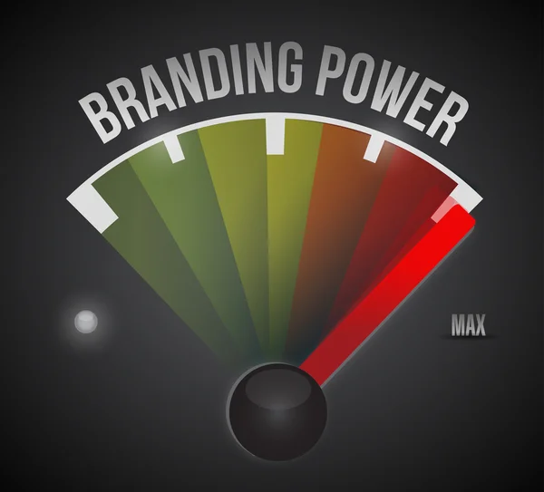 Branding power speedometer illustration — Stock Photo, Image