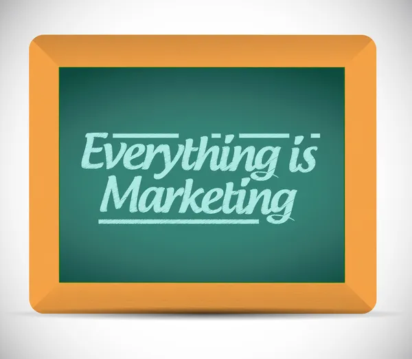 Tutto è messaggio di marketing. illustrazione — Foto Stock